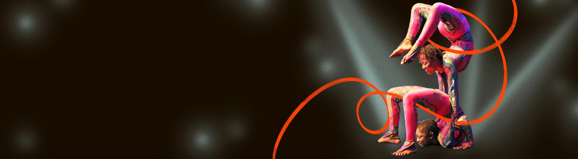 Members of Cirque Kalabanté on stage.